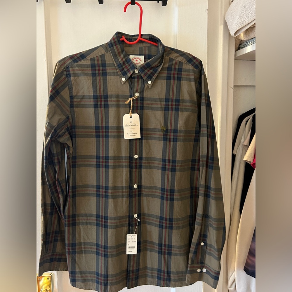 NEW !!  Brooks Brothers Plaid Shirt